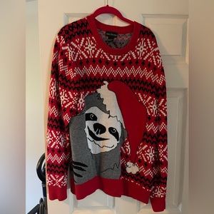 Alex Stevens Funny Sloth Ugly Christmas Sweater